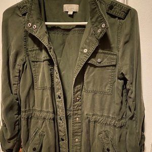 Loft Brand Army Green - Front Snap Coat Size XS